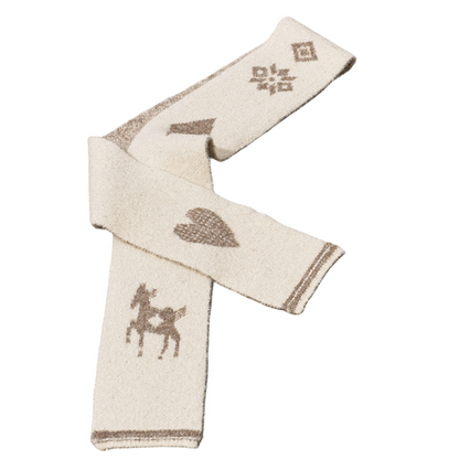 Love Pony Knitted Plush Warm Hat Scarf Set-Up