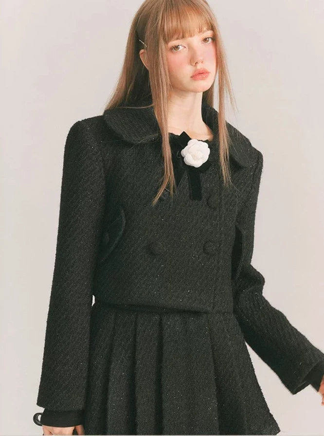 Wool Jacket And Skirt Set