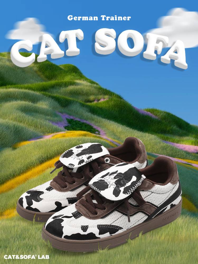 Cow white skateboard shoes