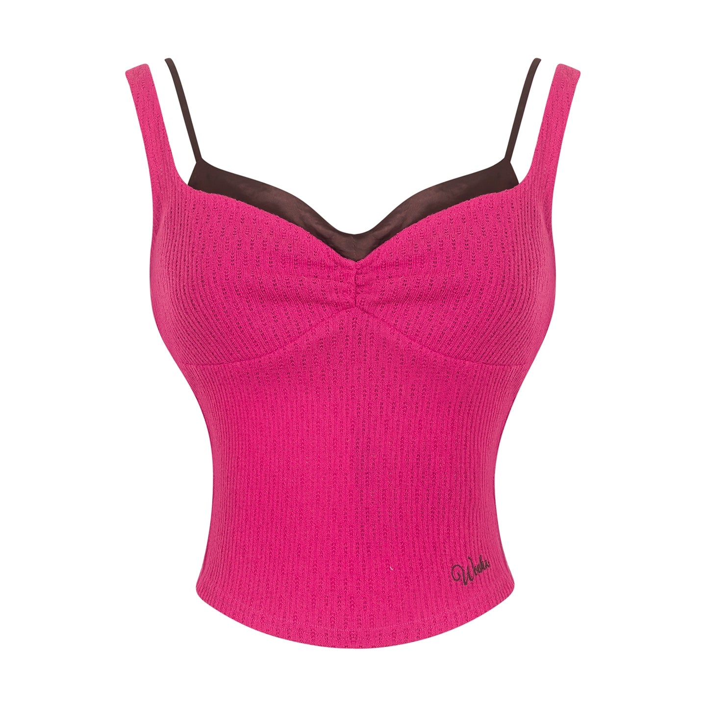 Satin Splicing Slim Vest