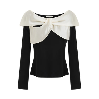 Slim Collar Knitted Top