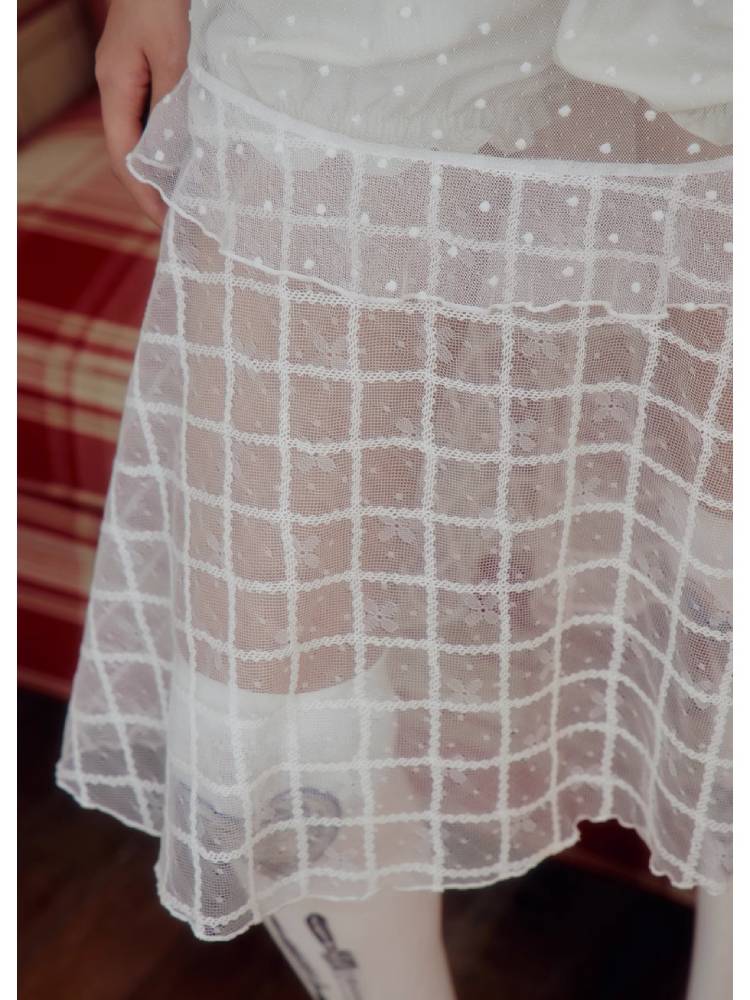 See-through A-line skirt