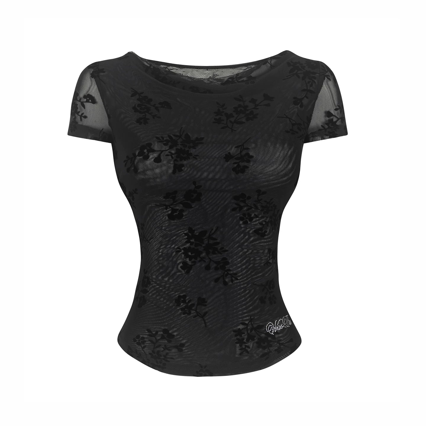Romantic Velvet Floral Top