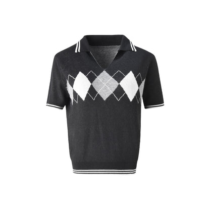 Vintage Diamond V-Neck Tee