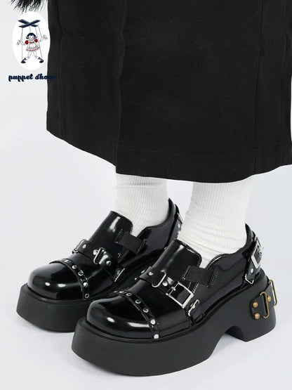 Punk style platform shoes