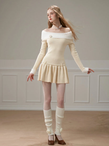 Ballet sweet mink knit dress