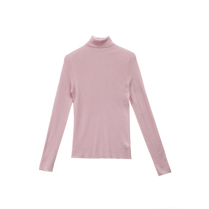 Yangtze Pure Wool Turtleneck Knit Top