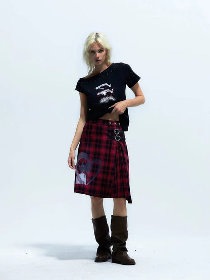 Plaid punk skirt