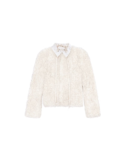 Luxury Shirt Collar Fur Jacket