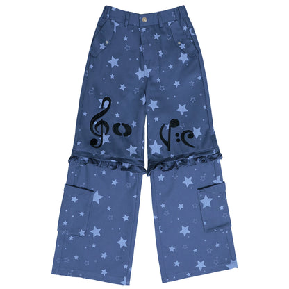 Millennium bestickte Hose mit weitem Bein