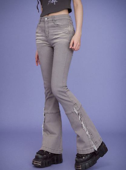 Retro Washed Flared Jeans