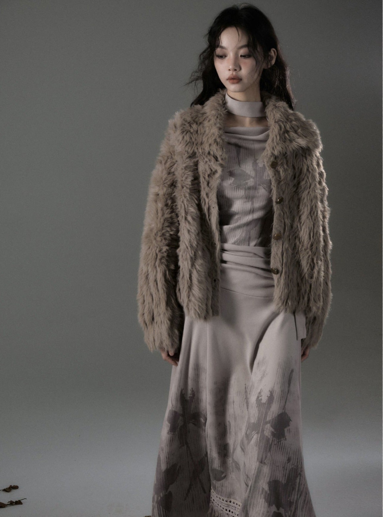 Imitation Mink Cardigan Jacket