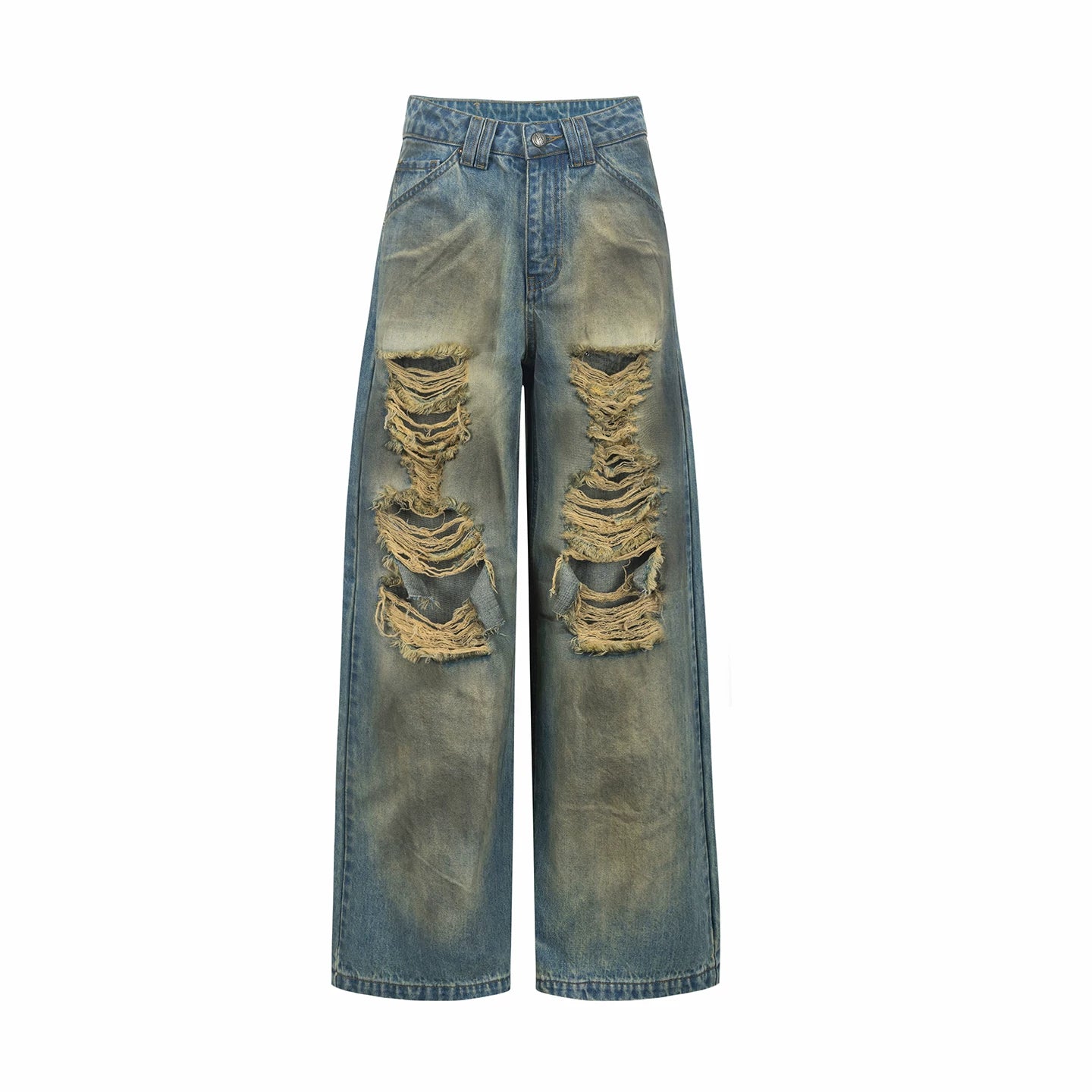 Vintage Gradient Ripped Jeans