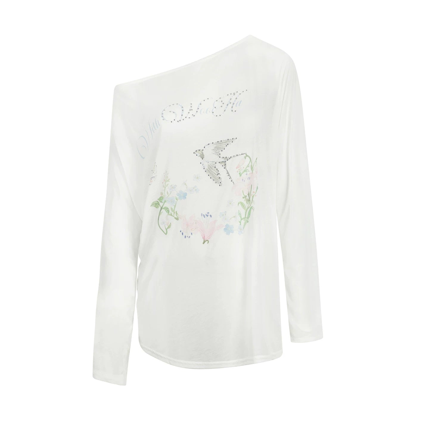 Off-Shoulder Printed Top