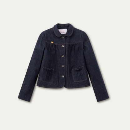 Retro Dot Denim Jacket Set-Up