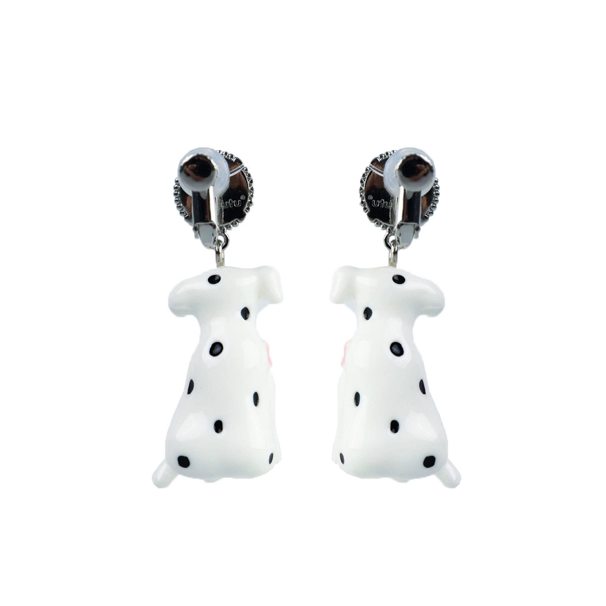Dalmatian Silver Stud Earrings