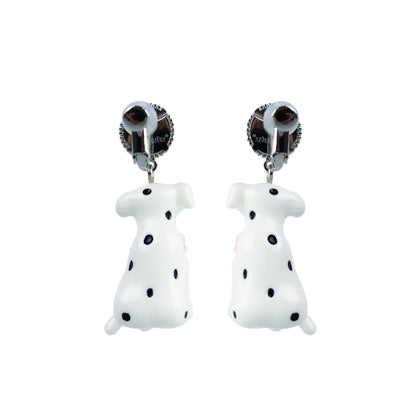 Dalmatian Silver Stud Earrings