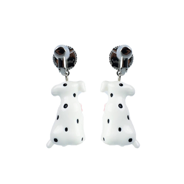 Dalmatian Silver Stud Earrings