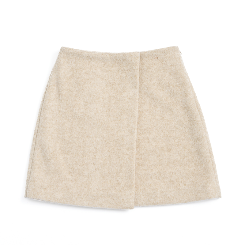 Heavy Wool Diagonal Skirt