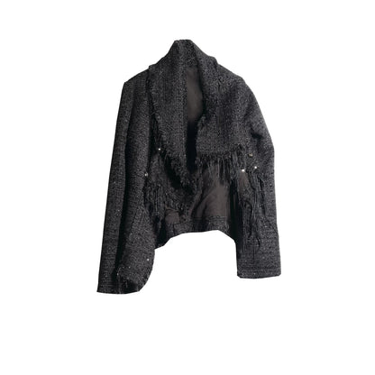 Bohemian Asymmetrical Fringe Jacket