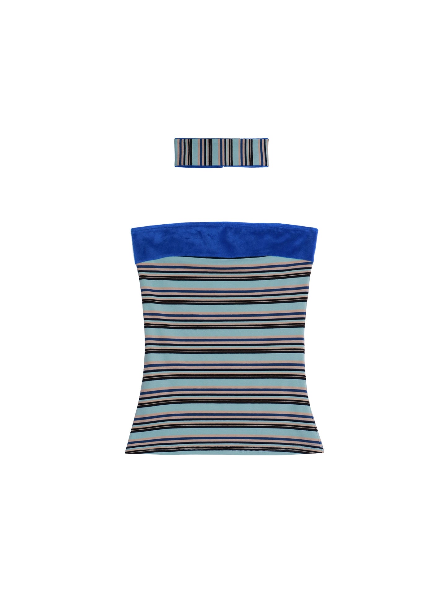 Vintage Striped Bandeau Set