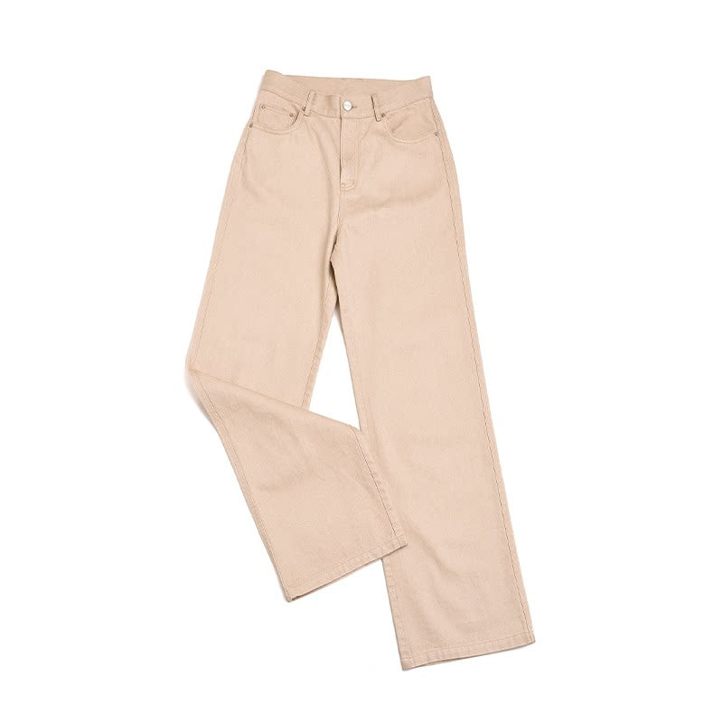 Custom-Dyed Pink Apricot Denim Pants
