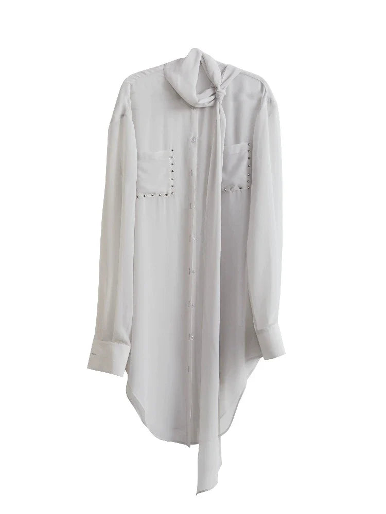 Long chiffon shirt