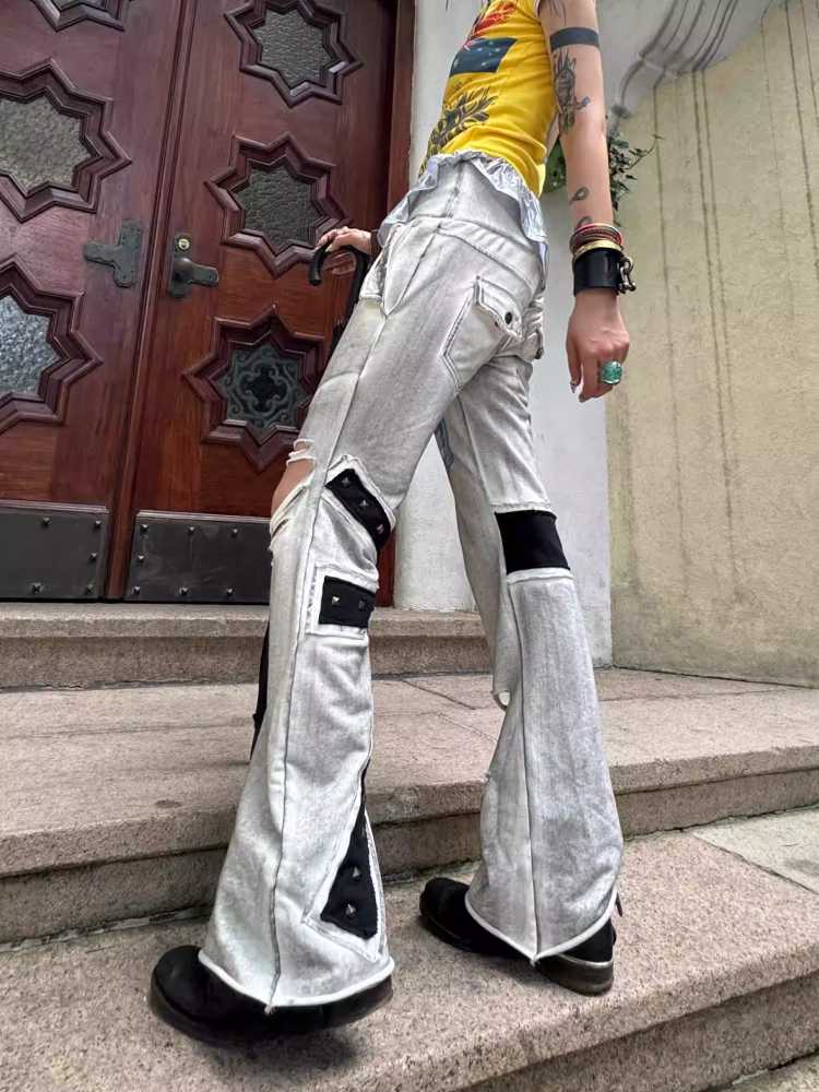 Low-rise casual pants