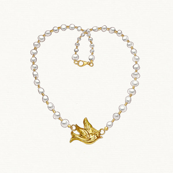 Louvre Pearl Clavicle Necklace