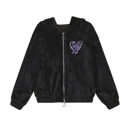 Black and Purple Velvet Jacket
