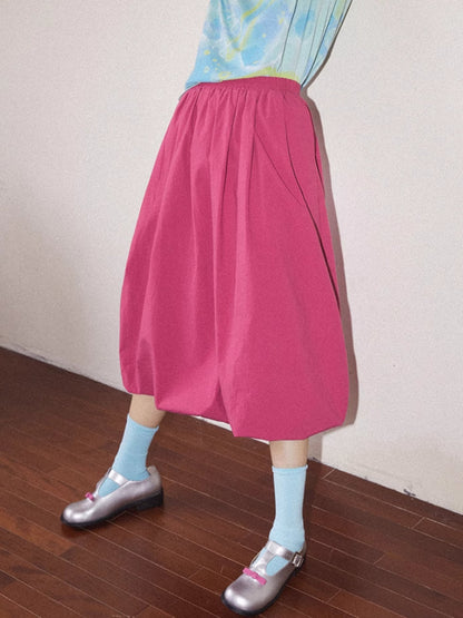 4 Color Bud Long Skirt