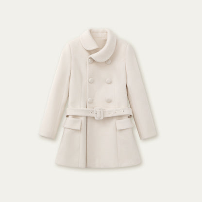 Double Breasted Low-Belt Mid-Length Coat