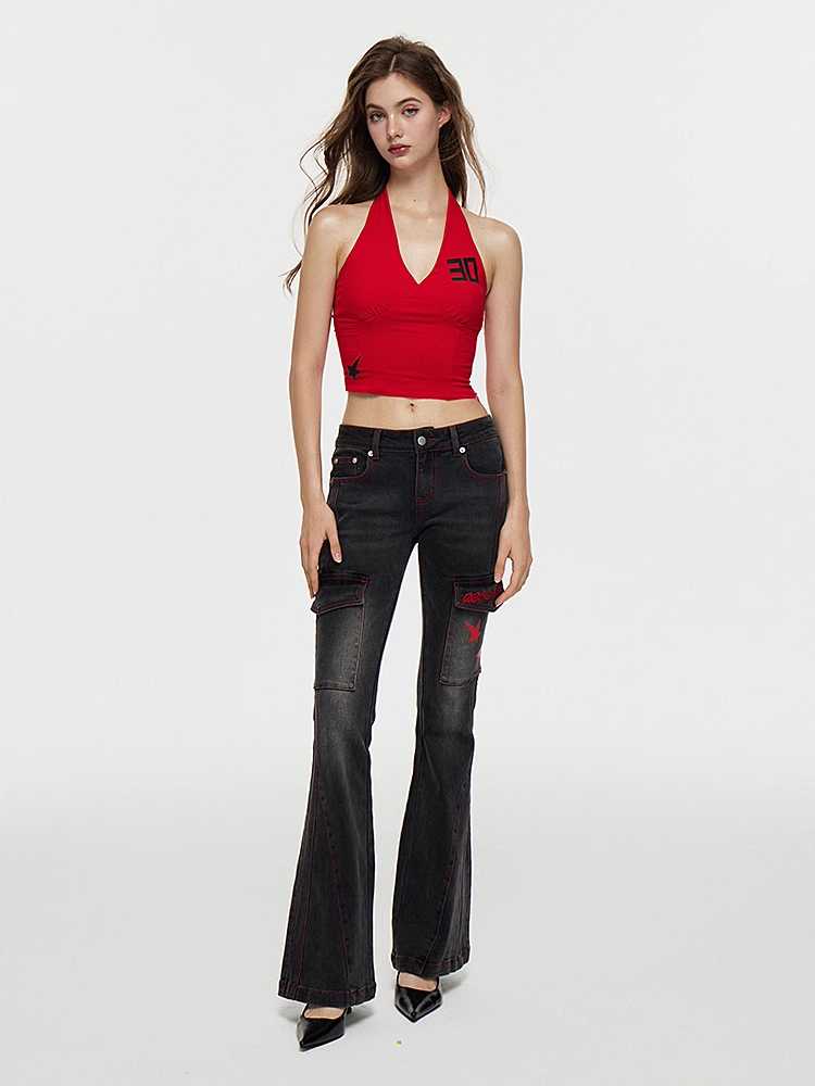 Stretch slim fit bootcut jeans