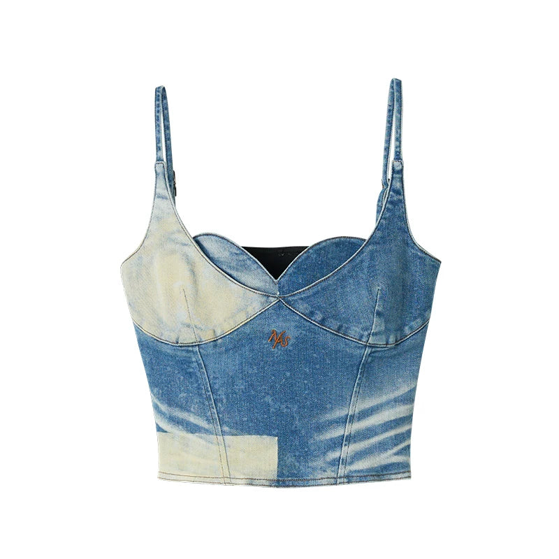 Equestrian Denim Corset Top