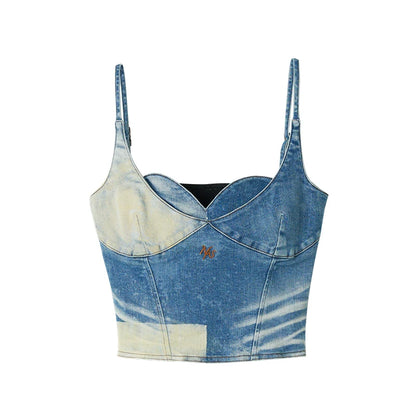 Equestrian Denim Corset Top