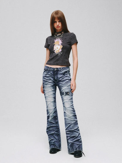 Stretch bootcut jeans