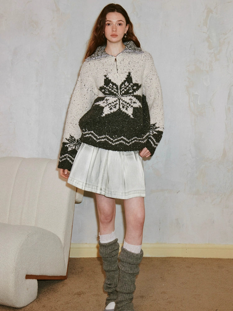 Retro loose wool sweater