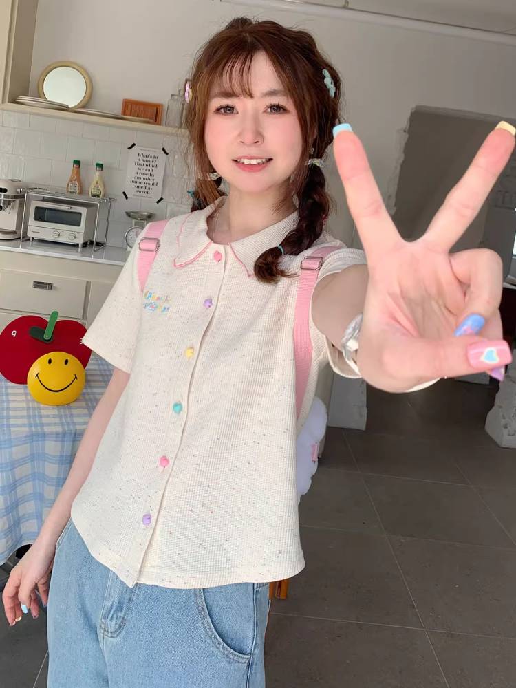 Color dot short sleeve T-shirt