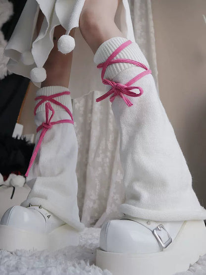 Strap White Barbie Leg Warmers