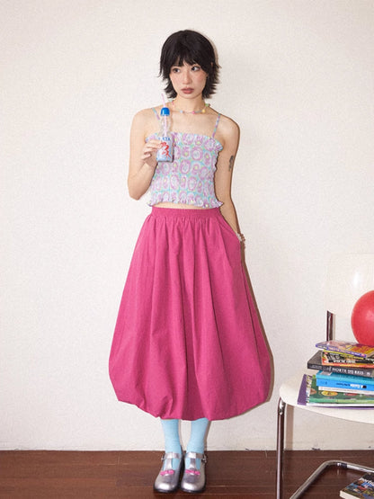 4 Color Bud Long Skirt