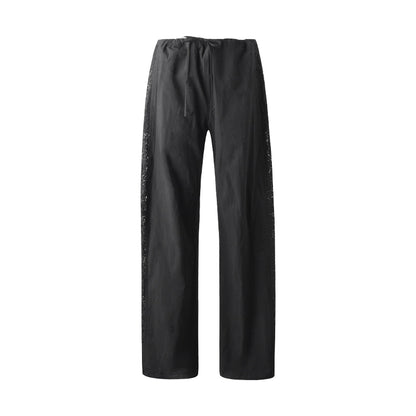 White Elasticated Waist Wide-Leg Trousers