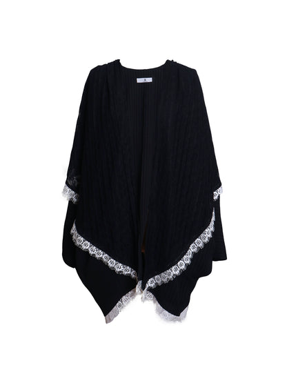 Vintage Paneled Lace Cropped Cardigan Coat