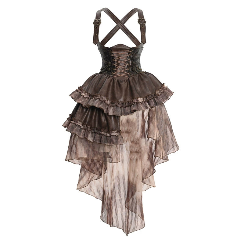 Halloween Steampunk Suspender Skirt