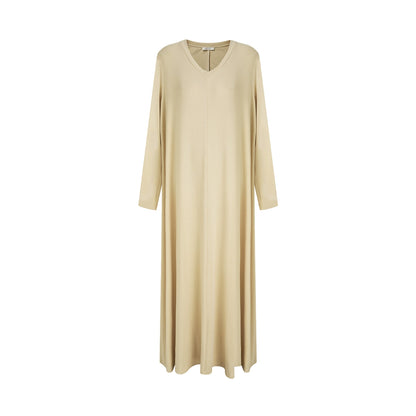 Smooth Wide Neck Straight Dress