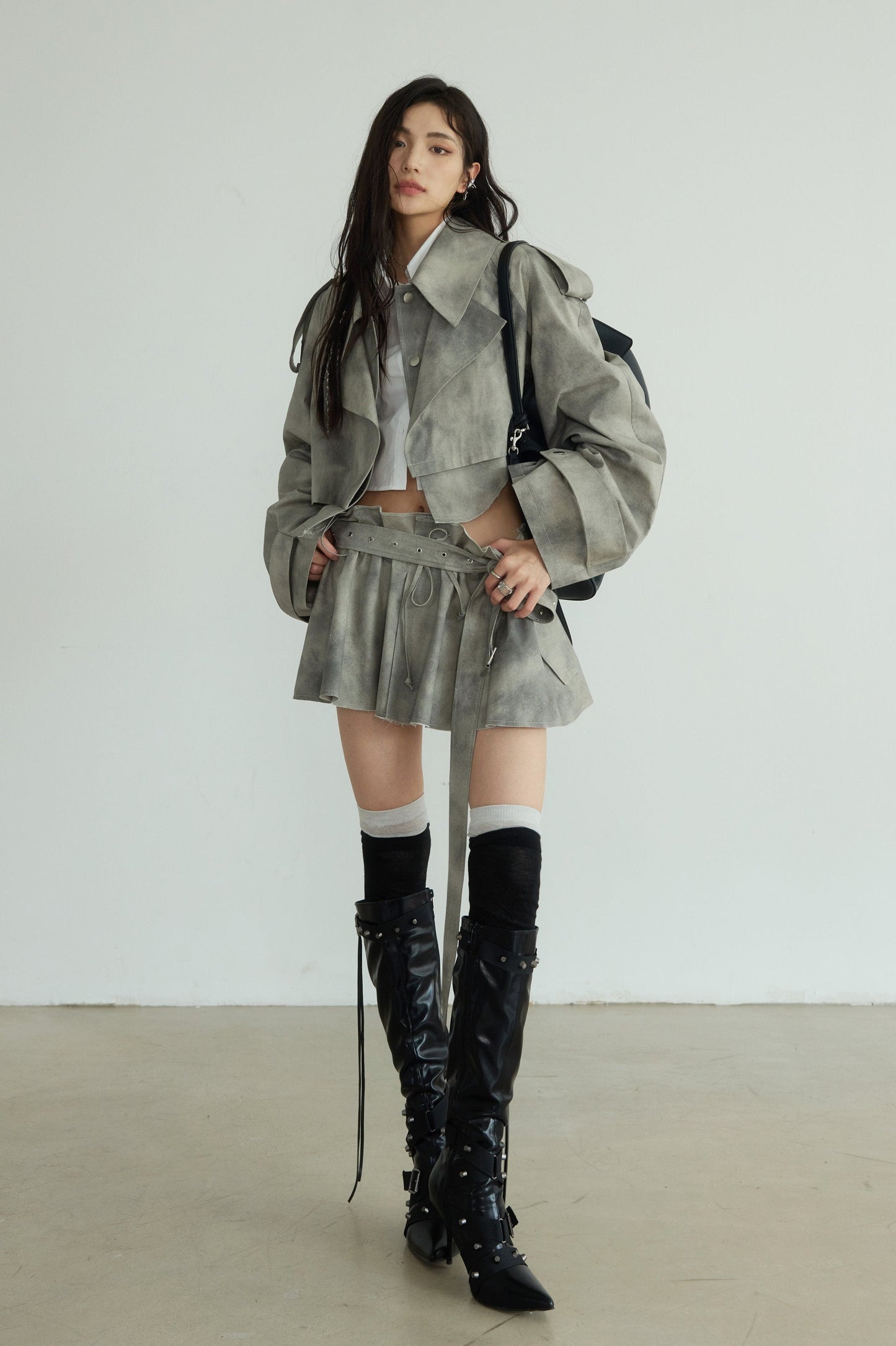 Loose Soil-Dyed Trench Coat