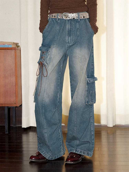 Low waist wide leg jeans