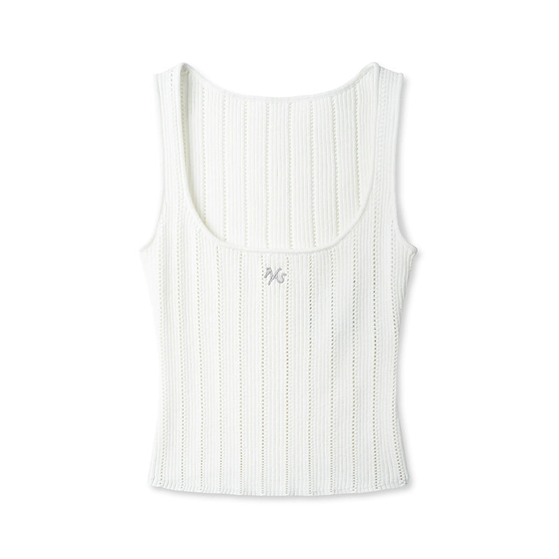 Hollow Knitted Slimming Camisole Top