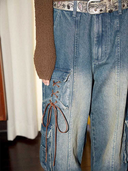 Low waist wide leg jeans