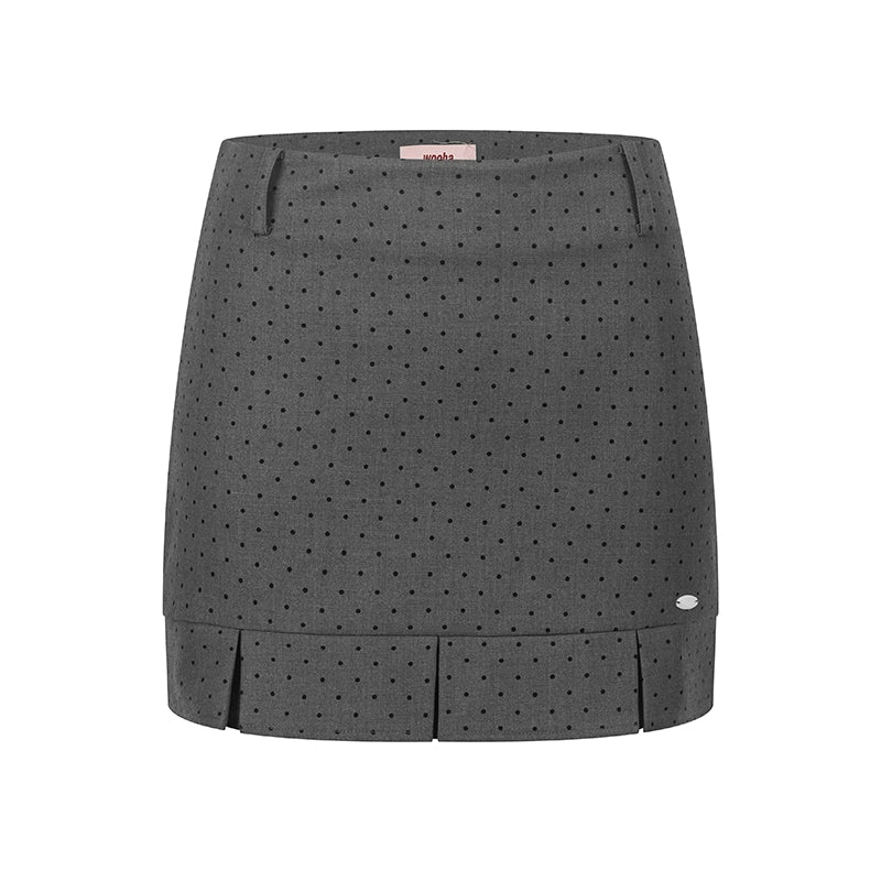 Summer Polka Dot Midi Skirt