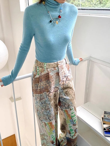 Printed casual pants